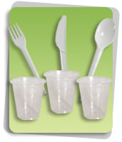 gobelets biodégradable PLA, couverts écologiques
