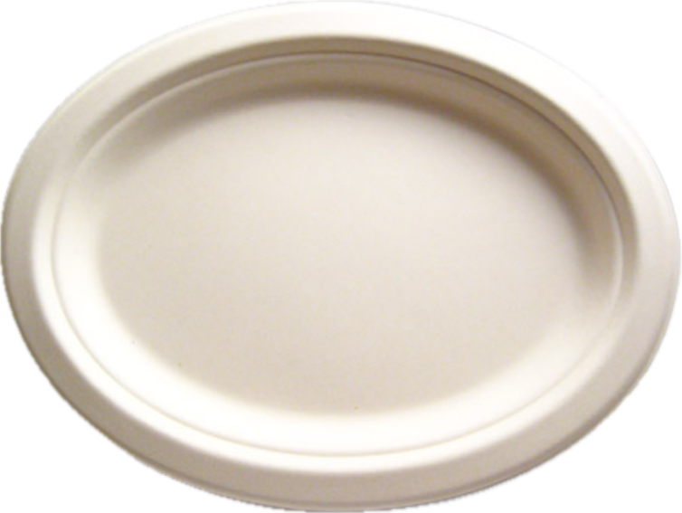 assiette ovale en canne à sucre lsbio