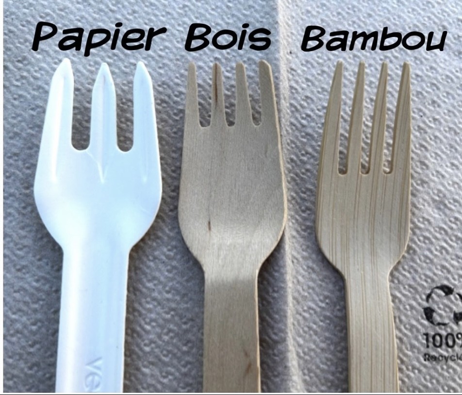 couverts papier bois bambou biodégradable lsbio
