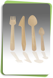 Couverts en bois biodégradables