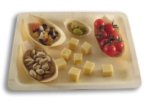 Plateau rectangulaire en bois pour buffet et présentation