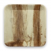 Assiette carrée en palmier 24 cm biodégradable et compostable – vaisselle jetable écologique LSBIO
