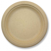 Assiette canne à sucre ronde 30cm non blanchie