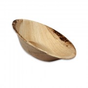 Bol en palmier naturel 12 cm pour présentation de desserts et salades – vaisselle sans plastique LSBIO