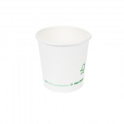 gobelet carton blanc 120 ml sans plastique fsc angle